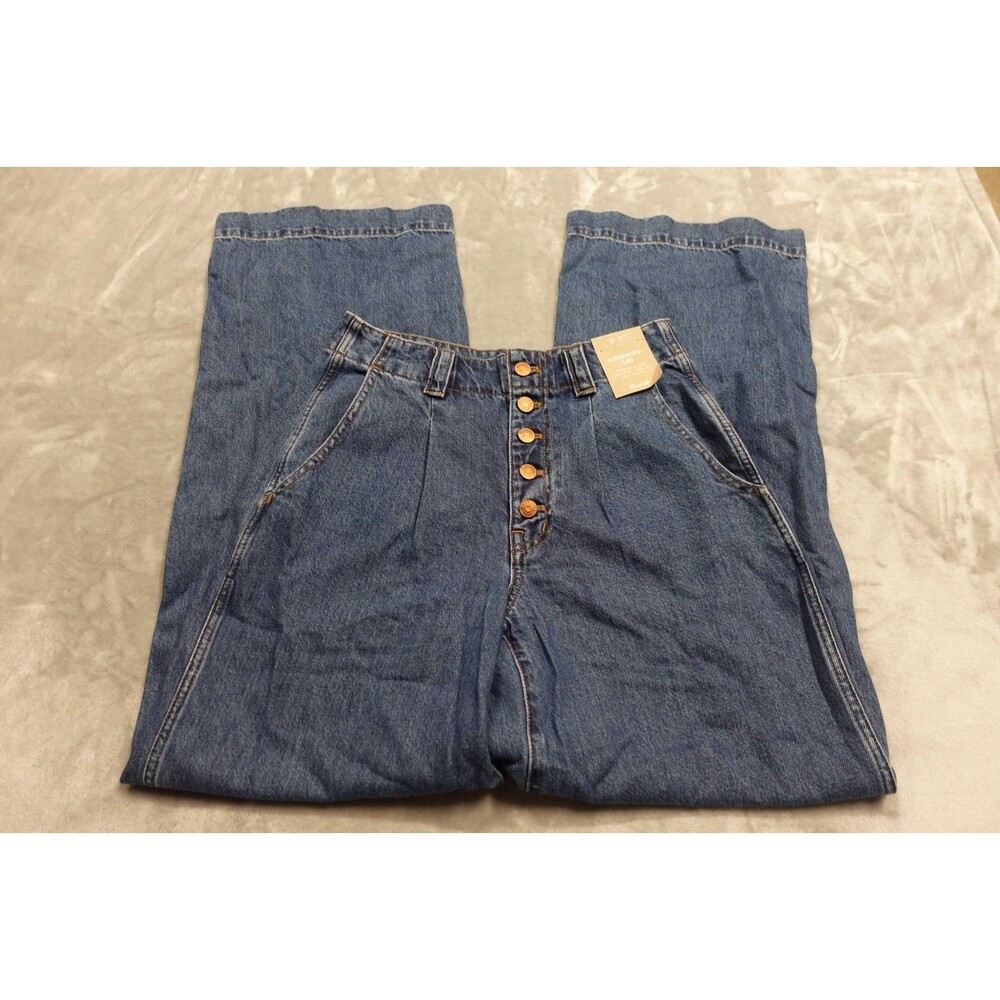 Madewell Women's Size 27 Concho Wash Superwide Leg Jeans NWT